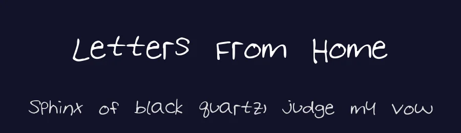 Letters From Home by Rebecca Johnson — Script Handwritten Font — thumbnail 2