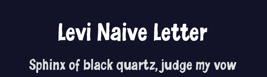 Levi Naive Letter by Levi Szekeres — Decorative Font — thumbnail 2