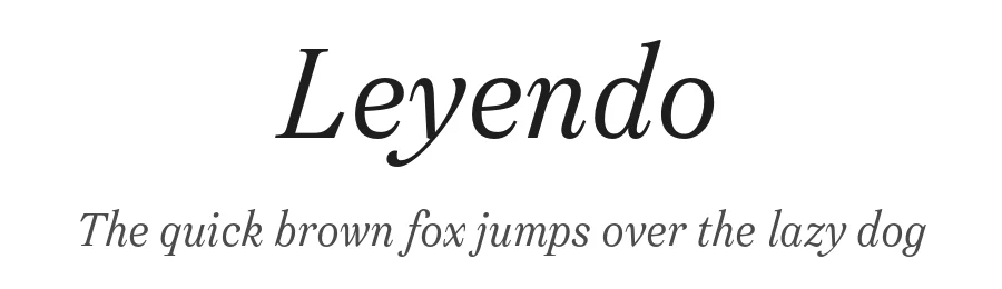 Leyendo by Font People — Serif Font