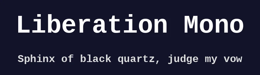Liberation Mono by Red Hat — Sans Serif Font — thumbnail 2