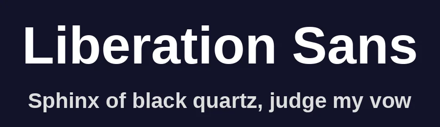Liberation Sans by Red Hat — Sans Serif Font — thumbnail 2