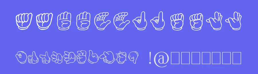Libras Prof Cleber Couto by Gabriel Lélis — Dingbats Font — thumbnail 3