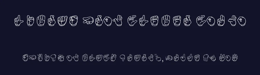 Libras Prof Cleber Couto by Gabriel Lélis — Dingbats Font — thumbnail 2