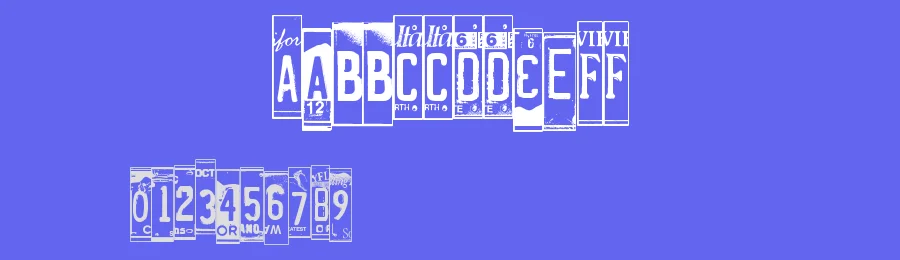 License Plates by Kirk Shelton — Decorative Font — thumbnail 3