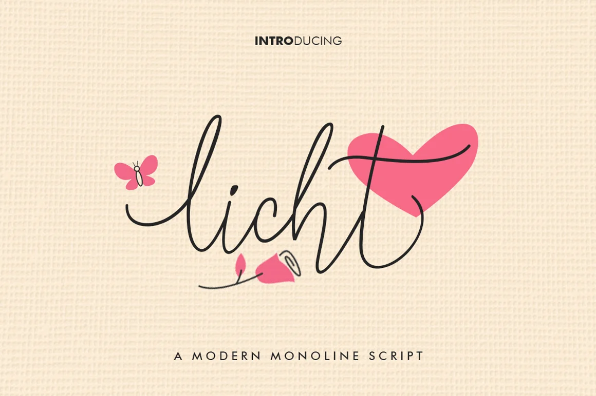 Word Light Script Licht Script Font — Script Handwritten — Free Download | FontBoxDL