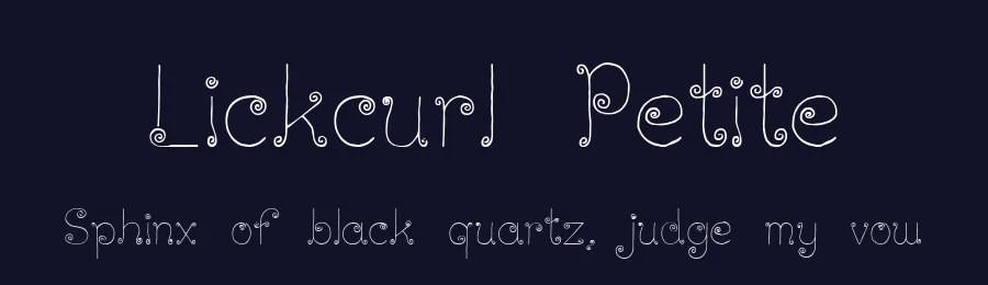 Lickcurl Petite by GemFonts / Typotheticals — Decorative Font — thumbnail 2