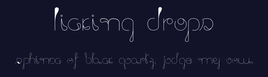 Licking Drops by Thais Trizoli — Decorative Font — thumbnail 2