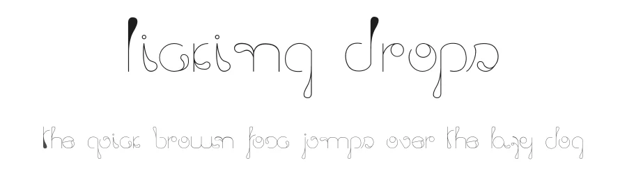 Licking Drops by Thais Trizoli — Decorative Font