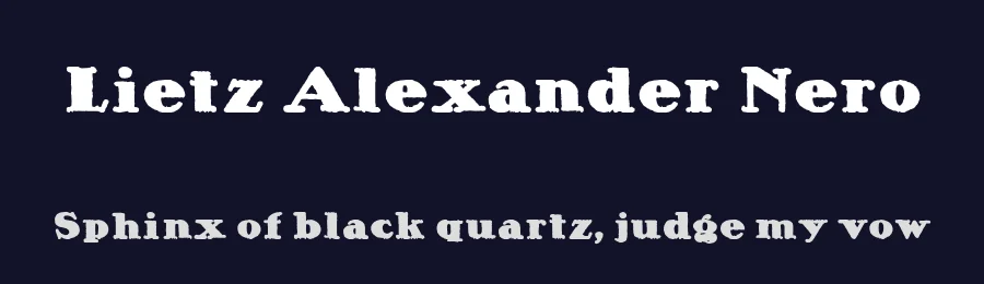 Lietz Alexander Nero by Polenimschaufenster — Decorative Font — thumbnail 2
