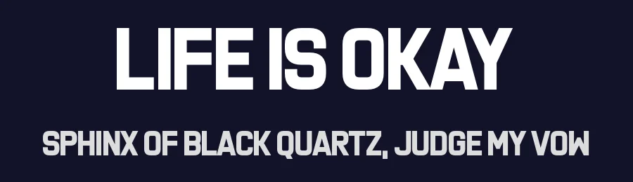 Life Is Okay by Chequered Ink — Sans Serif Font — thumbnail 2
