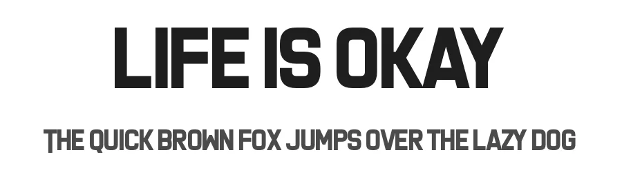 Life Is Okay by Chequered Ink — Sans Serif Font