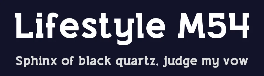 Lifestyle M54 by justme54s — Sans Serif Font — thumbnail 2
