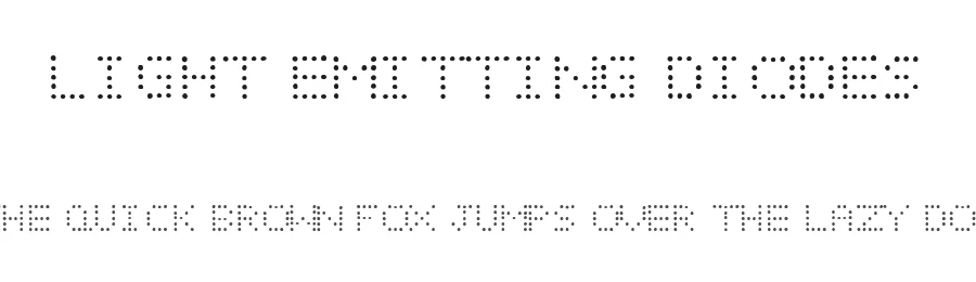Light Emitting Diodes by SpideRaYsfoNtS — Display Font