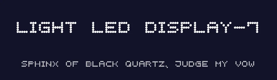 Light LED Display-7 by Style-7 — Display Font — thumbnail 2