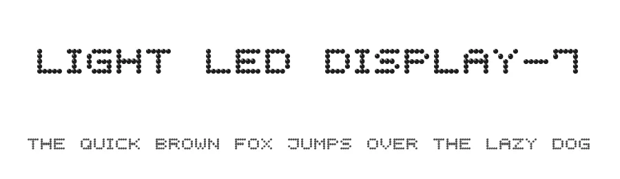 Light LED Display-7 by Style-7 — Display Font