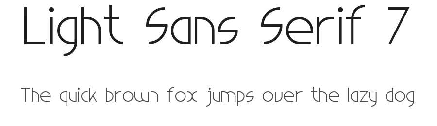Light Sans Serif 7