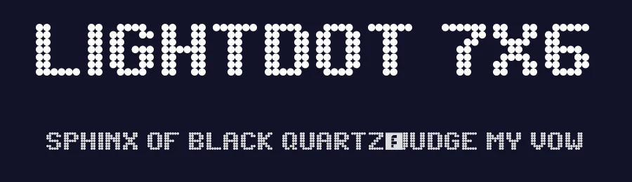 Lightdot 7x6 by MelPurpleCrystal — Display Font — thumbnail 2