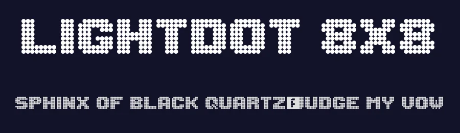 Lightdot 8x8 by MelPurpleCrystal — Display Font — thumbnail 2