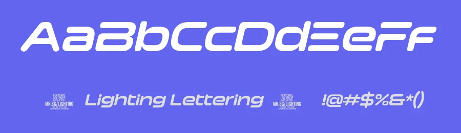 Lighting Lettering by Måns Grebäck — Display Font — thumbnail 3