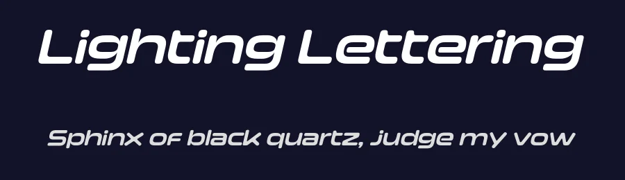 Lighting Lettering by Måns Grebäck — Display Font — thumbnail 2