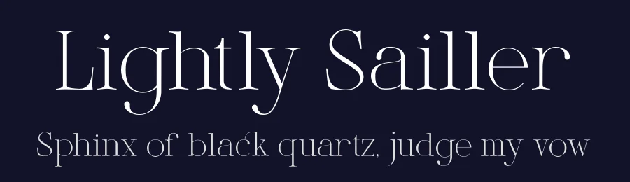Lightly Sailler by zamjump — Serif Font — thumbnail 2