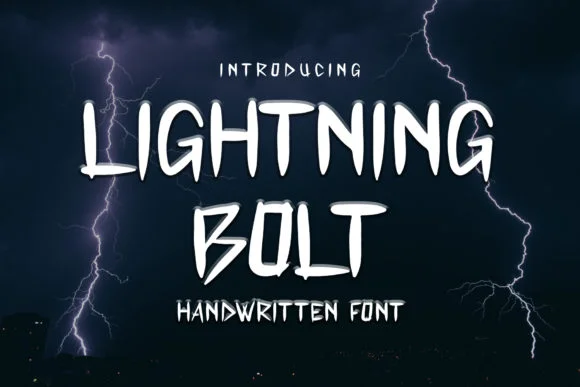 Lightning Bolt Font by boogaletter β Script Handwritten Font