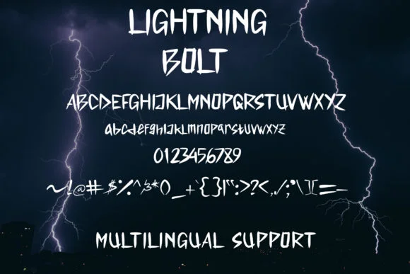 Lightning Bolt Font by boogaletter — Script Handwritten Font — thumbnail 7