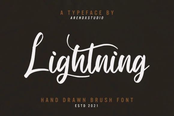 Lightning Font by Arendxstudio by Arendxstudio — Script Handwritten Font