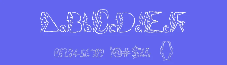 Lightning Strike by Ruark Brumbaugh — Decorative Font — thumbnail 3