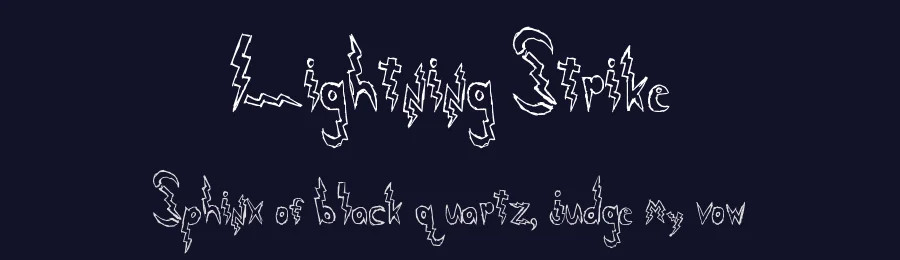 Lightning Strike by Ruark Brumbaugh — Decorative Font — thumbnail 2