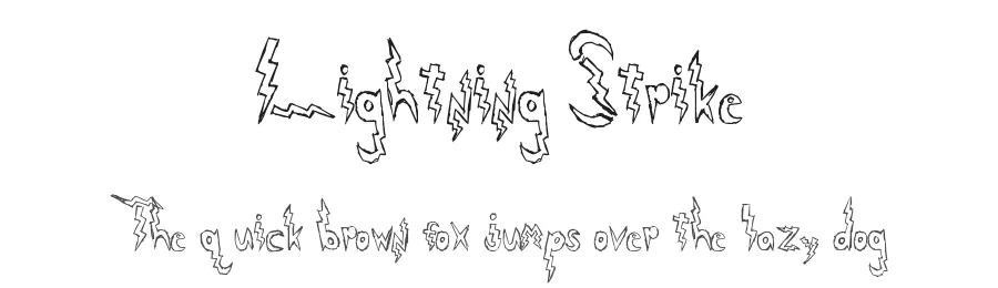Lightning Strike by Ruark Brumbaugh — Decorative Font