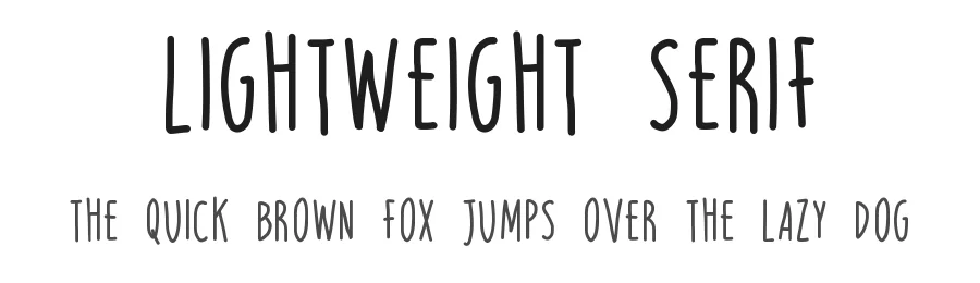Lightweight Serif