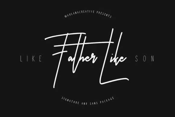 Like Father Like Son Font by Maulana Creative — Script Handwritten Font