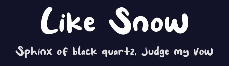 Like Snow by Khurasan — Decorative Font — thumbnail 2