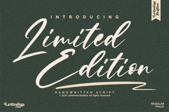 Limited Edition Font by Letterena Studios by Letterena Studios — Script Handwritten Font