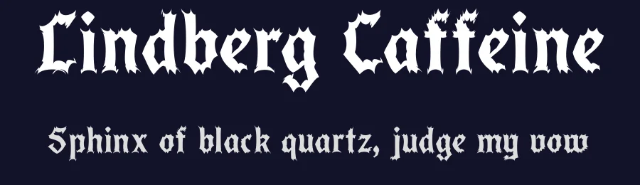 Lindberg Caffeine by Feòrag — Decorative Font — thumbnail 2