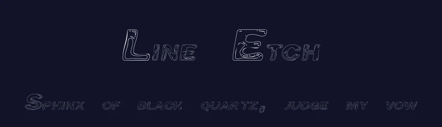 Line Etch by GemFonts / Typotheticals — Decorative Font — thumbnail 2
