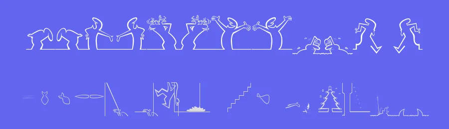Linea 1 by Laurent Badaouy — Dingbats Font — thumbnail 3