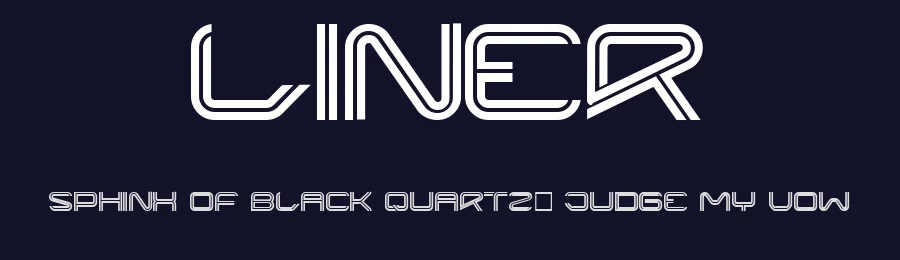 Liner by onezero — Display Font — thumbnail 2