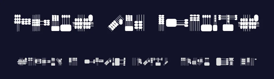 Lines and Objects by Vladimir Nikolic — Dingbats Font — thumbnail 2