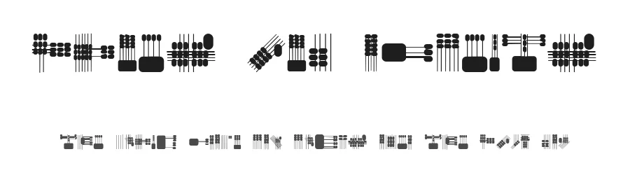 Lines and Objects by Vladimir Nikolic — Dingbats Font