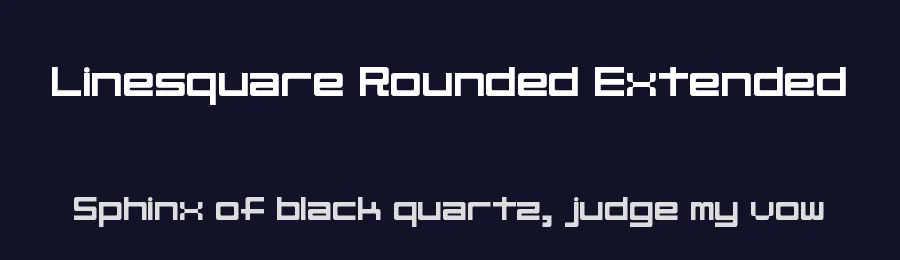 Linesquare Rounded Extended by Nik Coughlin — Display Font — thumbnail 2