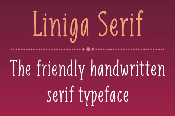 Liniga Serif Font by Graphite β Script Handwritten Font