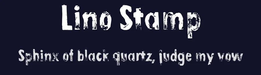 Lino Stamp by Letters + Numbers — Decorative Font — thumbnail 2