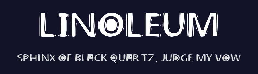 Linoleum by Woodcutter — Decorative Font — thumbnail 2