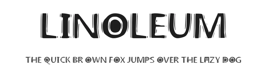 Linoleum by Woodcutter β Decorative Font