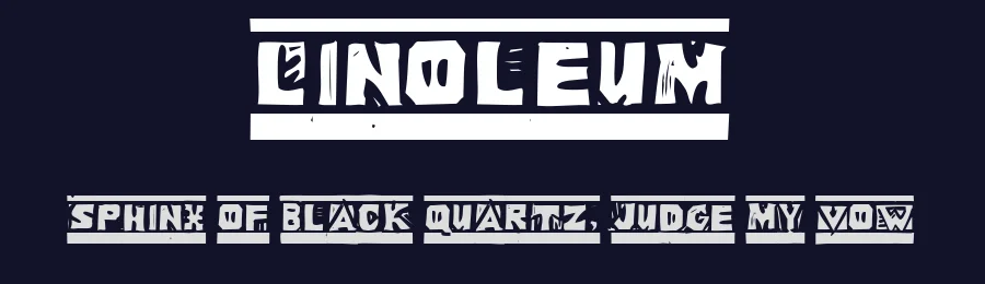 Linoleum by P66 Fontry — Decorative Font — thumbnail 2
