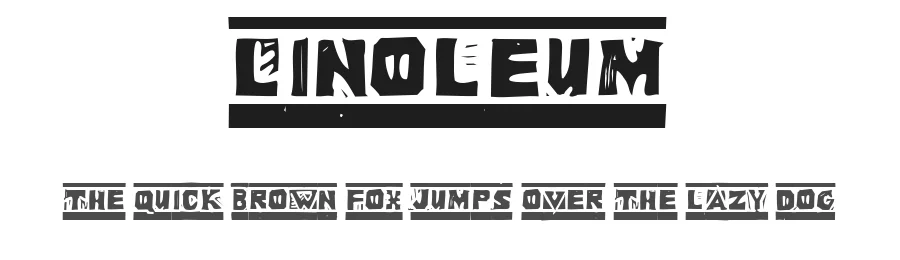 Linoleum by P66 Fontry β Decorative Font