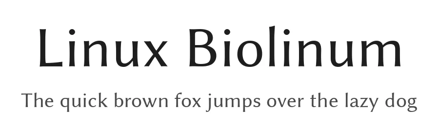 Linux Biolinum