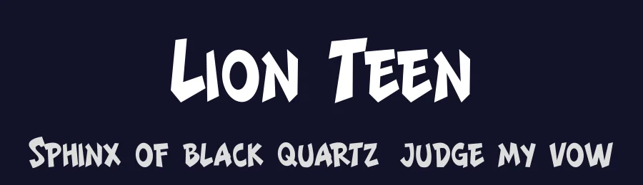 Lion Teen by Fachranheit — Decorative Font — thumbnail 2